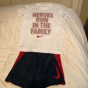 Boys Nike Shorts & Tee (size 6)